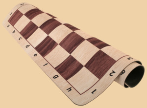 Шахматная доска Винил VIP (дерево орех, размер 51 на 51 см)