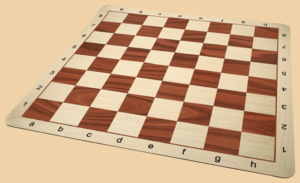 Шахматная доска Винил VIP (красное дерево, размер 51 на 51 см)