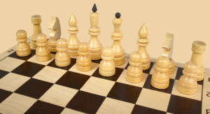 Шахматы Гроссмейстерские (чёрный цвет клеток, тонированная кромка, фигуры с утяжелителем)