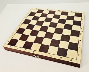 Шахматная доска складная Школьная (чёрные клетки, тонированная кромка)