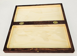 Шахматная доска складная Школьная (чёрные клетки, тонированная кромка)