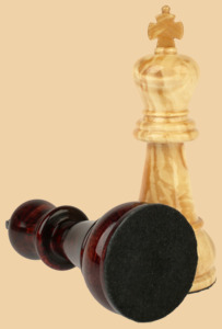 Шахматный фигуры Берёзовый кап (чёрные, большие)