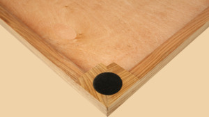 Шахматная доска нескладная Амбассадор, венге и ясень (окантовка венге, клетка 4,5 см)