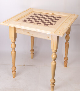 Стол шахматный без фигур Школьный (светлый, без ящиков для фигур)