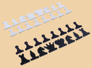 Комплект запасных шахматных фигур для демонстрационной доски Модель №2 (полимерные)