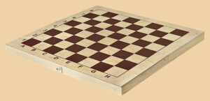 Шахматная доска складная Гроссмейстерская (коричневые клетки)