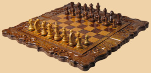 Шахматы, нарды, шашки Рим (с серебром)