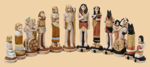 Шахматы Египет (доска из массива дуба)