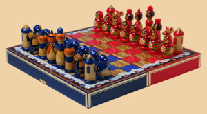 Шахматы Ромашки (синие)