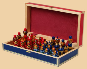 Шахматы Ромашки (синие)