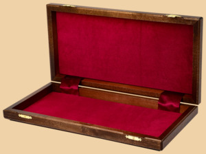 Шахматная доска складная Турнирная (американский орех и ясень, клетка 4,5 см)