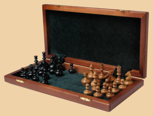 Шахматы Люкс (махагон, клетка 5см)