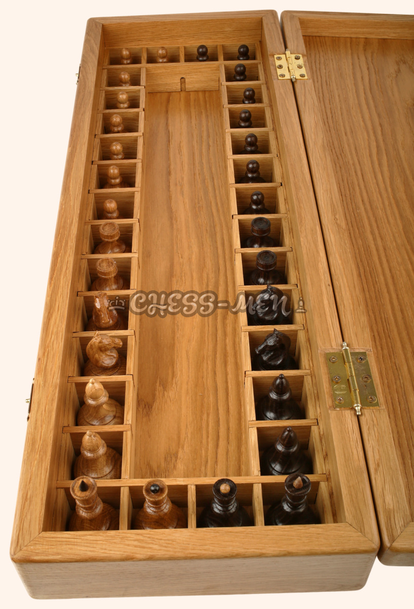 Шахматы Сакура (бело-красное поле, натуральная кожа)