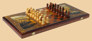 Шахматы, нарды, шашки Гусарские (средние)