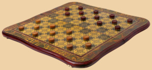 Шахматы, нарды, шашки Орнамент (тёмная рамка, филигранные, большие)