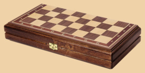 Шахматы Люкс (американский орех, клетка 4 см)