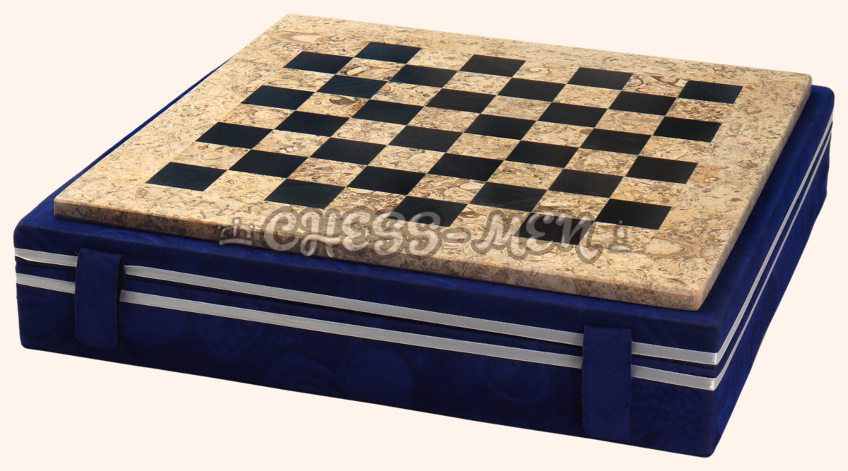 Шахматы Морана (чёрная яшма, 38 на 38 см)