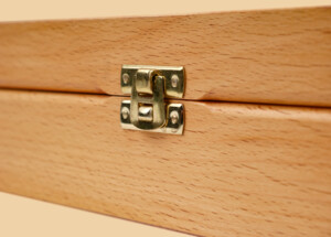 Шахматная доска в форме ларца Буковый Модерн (бархатный ложемент, клетка 4,5 см)