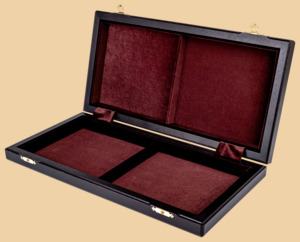 Шахматная доска складная Турнирная (морёный дуб и ясень, клетка 4,5 см)