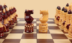 Шахматы Багратион (американский орех, клетка 5 см)