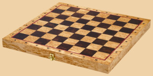 Шахматная доска складная Карельская берёза (клетка 4,5 см)