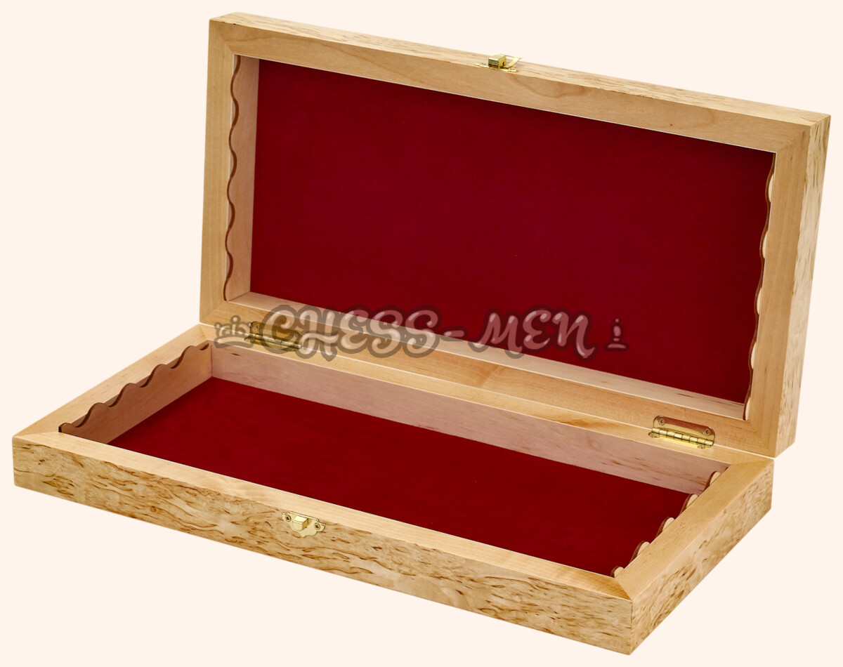 Шахматная доска складная Карельская берёза (клетка 4,5 см)