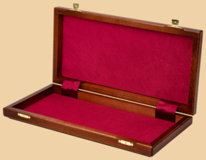 Шахматная доска складная Турнирная(махагон и ясень, клетка 4,5 см)