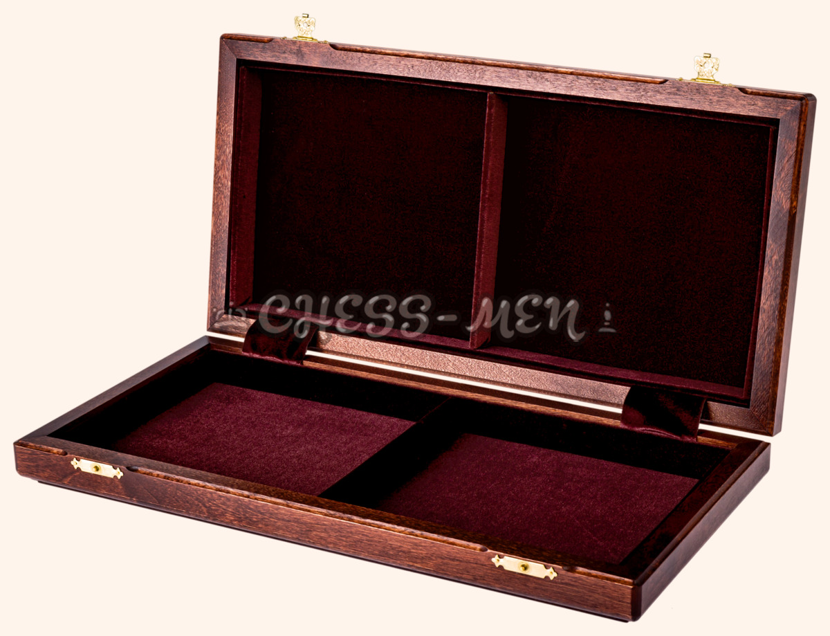 Шахматная доска складная Турнирная(махагон и ясень, клетка 4,5 см)