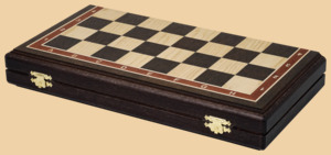 Шахматная доска складная Турнирная (венге и ясень, клетка 4,5 см)