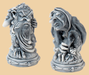 Шахматы Русские сказки (морёный дуб)