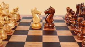 Шахматный фигуры Берёзовый кап (коричневые, средние)