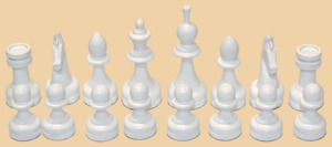 Шахматные фигуры Чёрно-белые (с утяжелением)