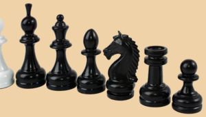 Шахматные фигуры Чёрно-белые (с утяжелением)