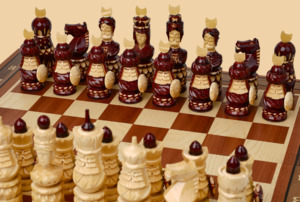 Шахматы Османская битва (махагон)