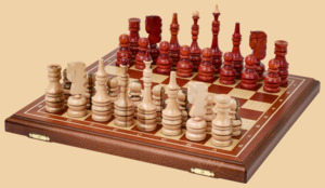 Шахматы Гамбит (доска махагон-ясень, клетка 4,5 см)