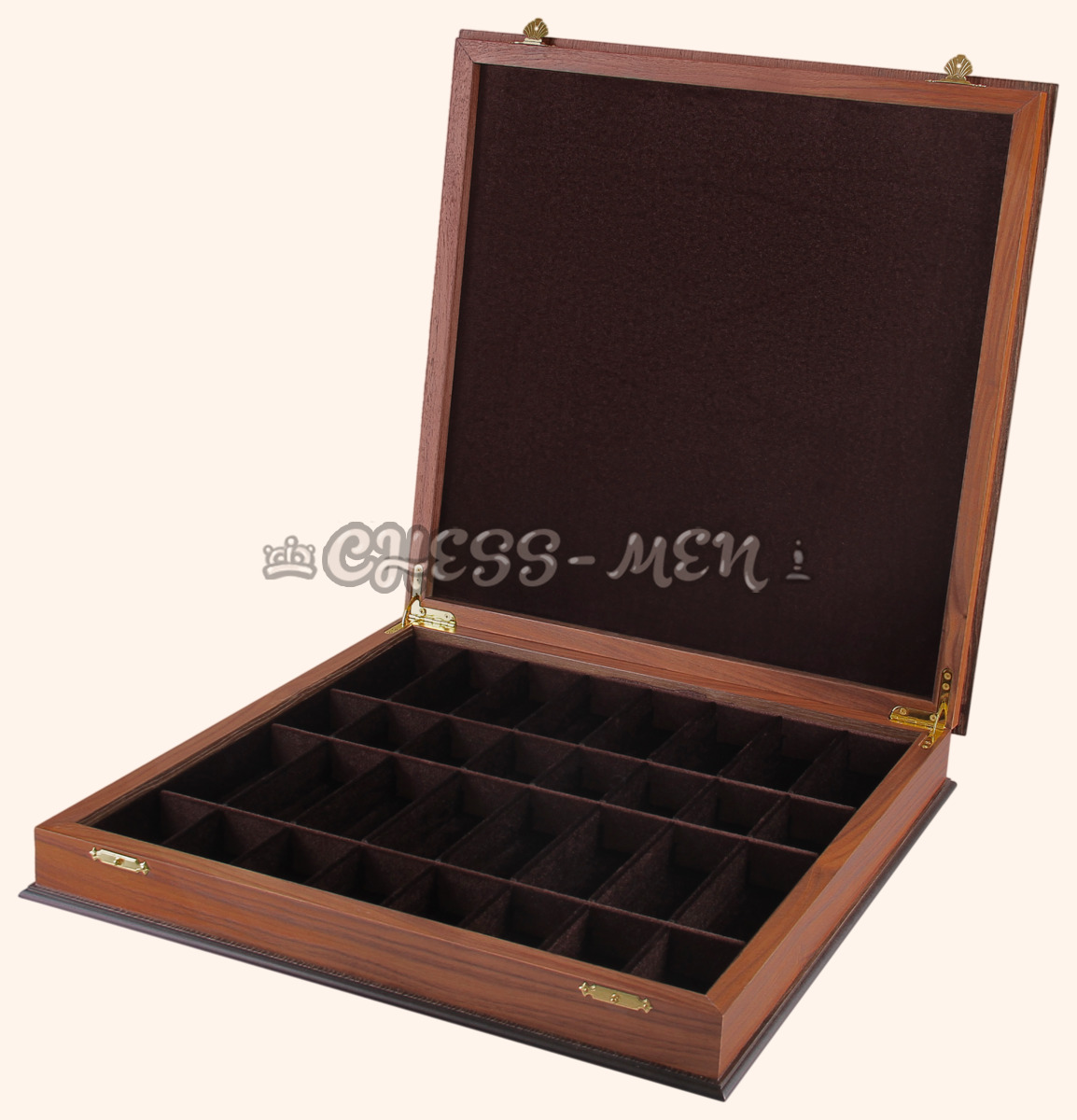 Шахматная доска в форме ларца Турнирная (американский орех и ясень, клетка 4,5 см)