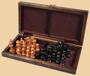 Шахматы Пандора (американский орех-ясень, клетка 4 см)