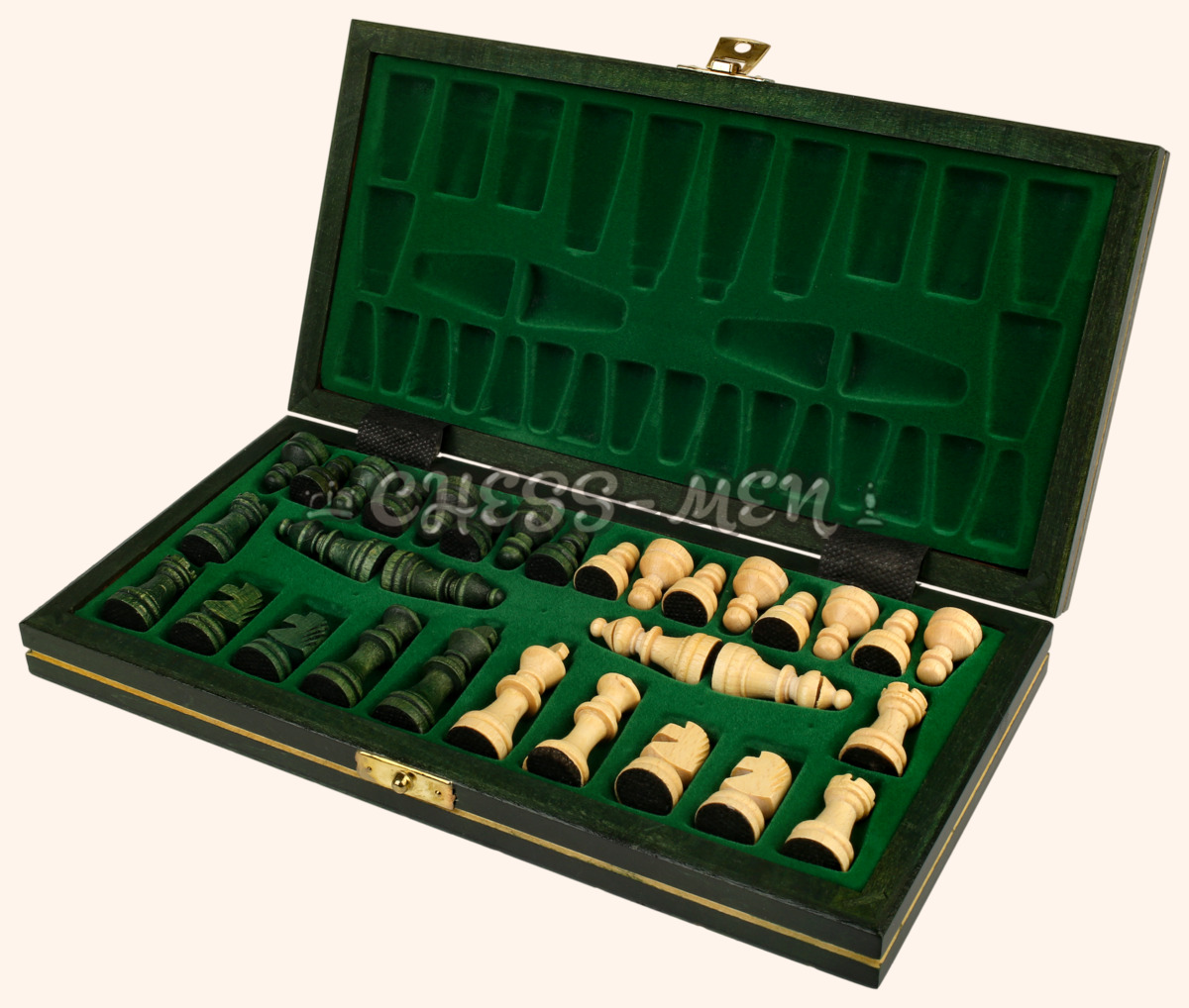 Шахматы Вояж (магнитные, зелёные)
