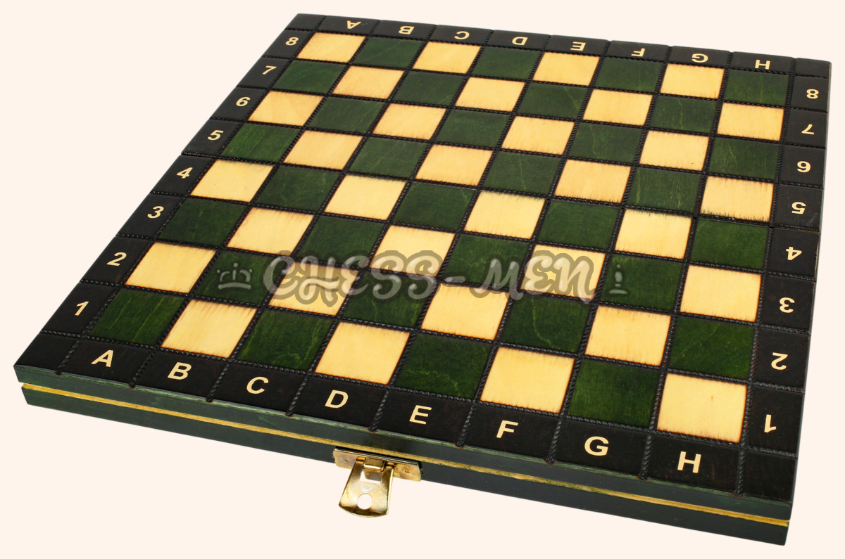 Шахматы Вояж (магнитные, зелёные)