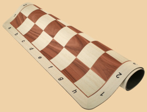 Шахматная доска Винил VIP (красное дерево, размер 51 на 51 см)