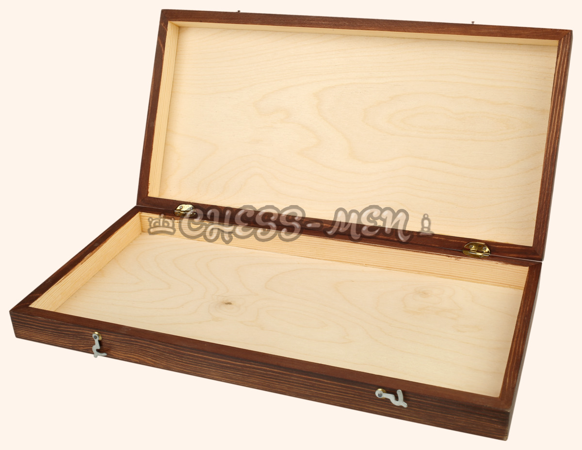 Шахматы Гроссмейстерские (чёрный цвет клеток, тонированная кромка, фигуры с утяжелителем)