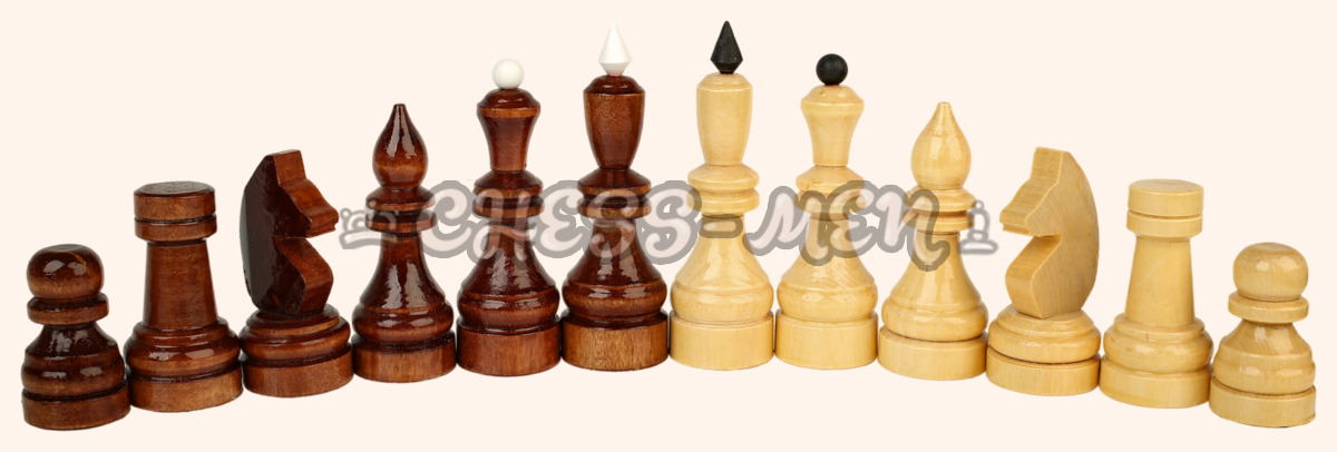 Шахматы Гроссмейстерские (чёрный цвет клеток, тонированная кромка, фигуры с утяжелителем)