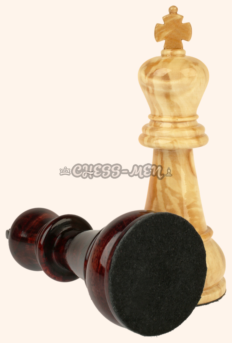 Шахматный фигуры Берёзовый кап (чёрные, большие)