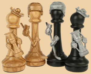 Шахматные фигуры Хоккей (дуб и полимер)