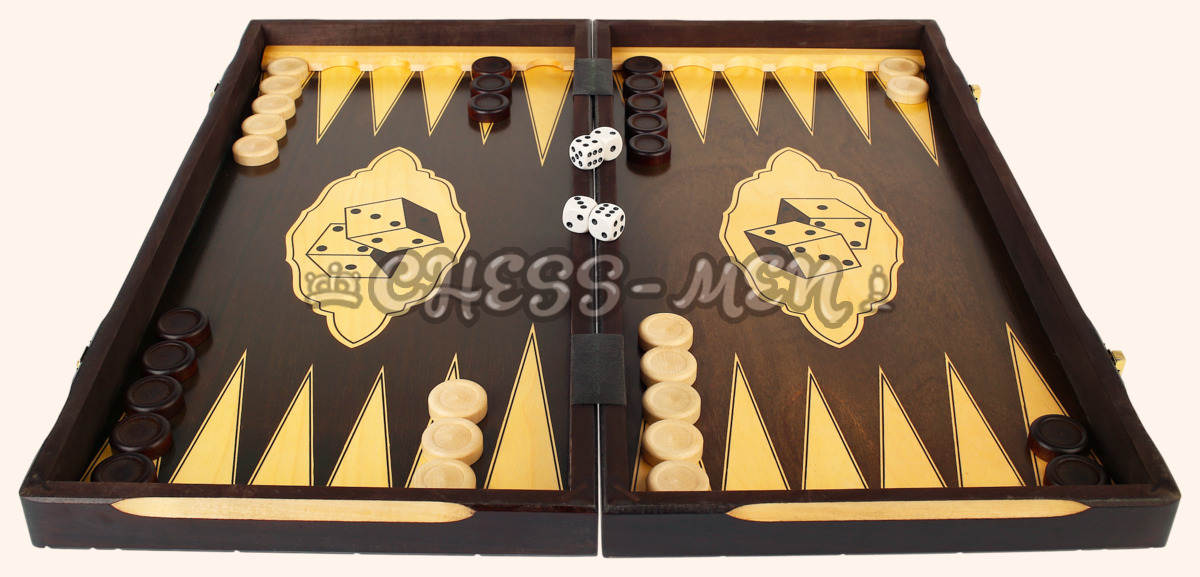 Шахматы, нарды, шашки Элит (тёмные)
