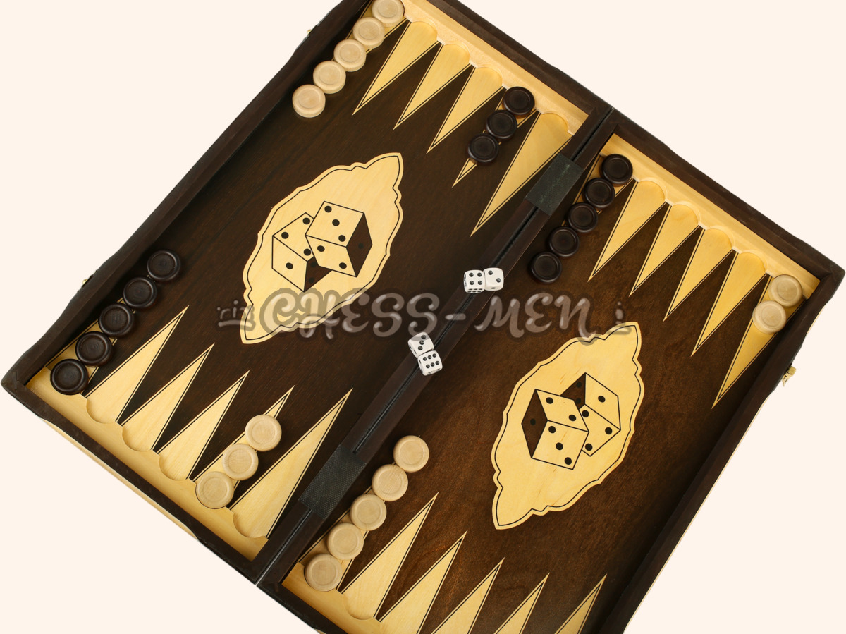 Шахматы, нарды, шашки Элит (тёмные)