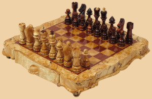 Шахматы Изящные (берёзовый кап)